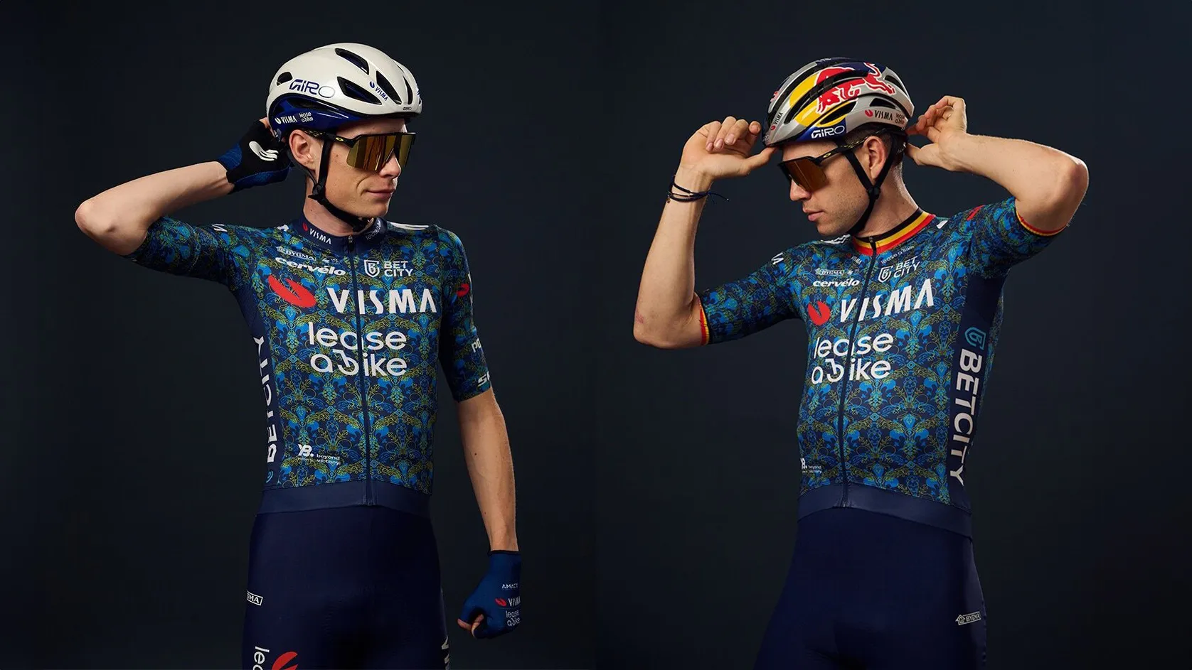 Jonas Vingegaard ve Wout van Aert, Visma-Lease a Bike'in son kadrosunu açıklarken 2024 Tour de France'a katılacak